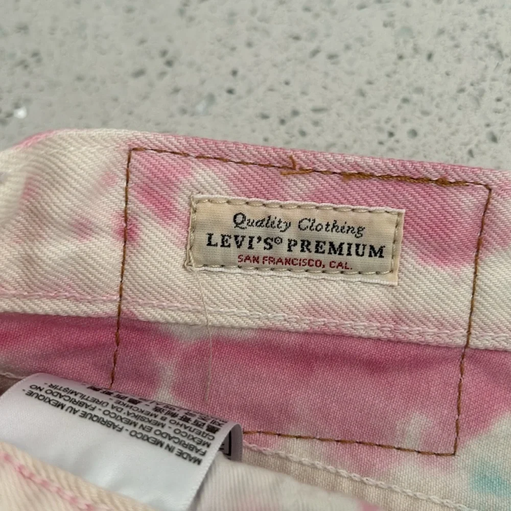 Levi’s® Pride 501® '93 Cut-off 7 In. Tie Dye Raw Hem Denim Shorts - 29